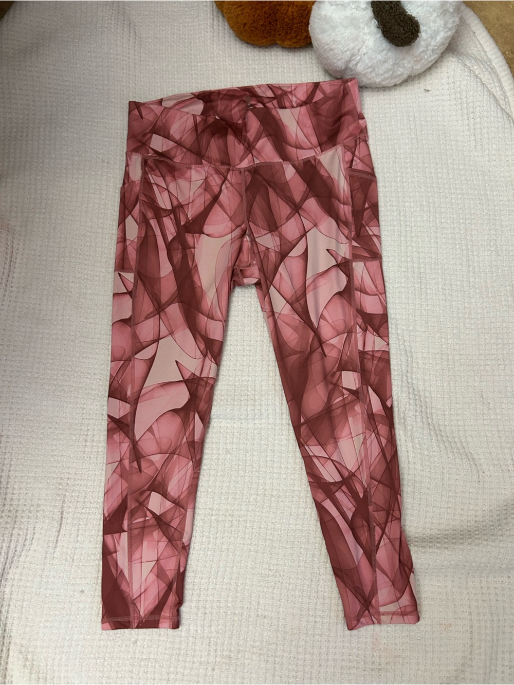 Ideology Pink & Burgundy Abstract Print Leggings